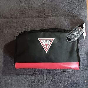 TGUESS Black And Red Travel Kit Bag